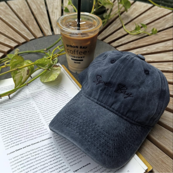 【限定】Byron bay coffee オリジナルキャップ-Washed denim-