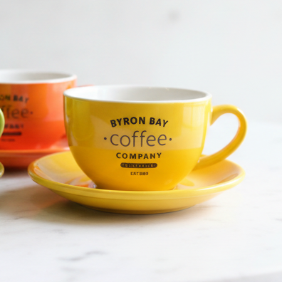 BYRON BAY Coffee オリジナル ラテボウル＆ソーサー SET（M）