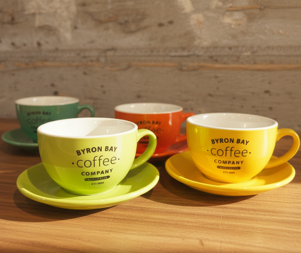 BYRON BAY Coffee オリジナル ラテボウル＆ソーサー SET（S）