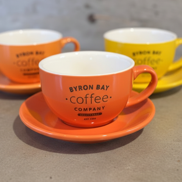 BYRON BAY Coffee オリジナル ラテボウル＆ソーサー SET（M）