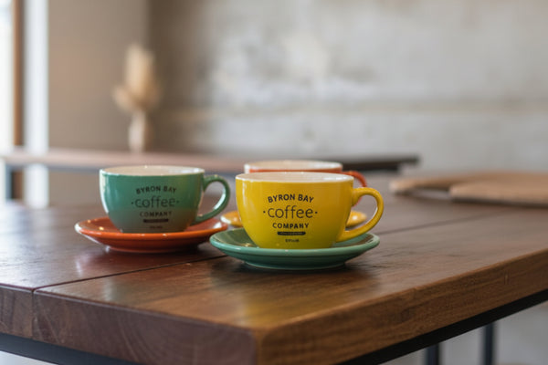 BYRON BAY Coffee オリジナル ラテボウル＆ソーサー SET（M）