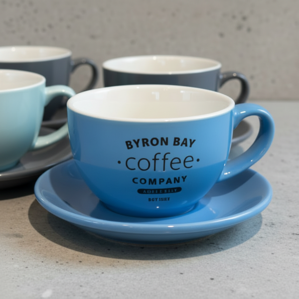 BYRON BAY Coffee オリジナル ラテボウル＆ソーサー SET（M）