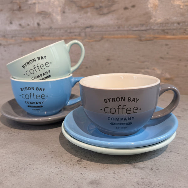 BYRON BAY Coffee オリジナル ラテボウル＆ソーサー SET（M）