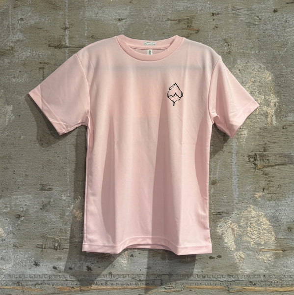 【too easy】 オリジナルロゴ　オマージュ　ドライTシャツ　〈Pink〉
