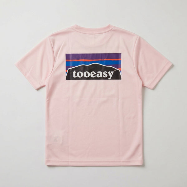 【too easy】 オリジナルロゴ　オマージュ　ドライTシャツ　〈Pink〉